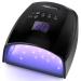 UV LED Nail Lamp Rechargeable Cordless 66W Nail Dryers for Gel and Regular Polish Nail Polish Curing Gel LED Dryer with 5 Timer Setting Automatic Sensor LCD Display Black