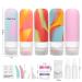 Heymkgo Silicone Travel Bottles Set - 5 Pack 90ml Refillable Squeeze Travel Containers for Easy Filling - Perfect for International Travel - Buy Online on SooperMarket.com
