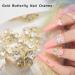 10 PCS 3D Metal Butterfly Nail Charms with Diamonds - Gold/Silver Rhinestone Nail Art Decoration - DIY Alloy Jewelry Accessories - Buy Online on SooperMarket.com