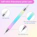 Bewudy 3 Pcs Nail Rhinestone Picker Dotting Pen Set - Dual-Ended Wax Pencil Tool for Nail Art DIY Decoration (White Pink Purple) - Buy Online on SooperMarket.com
