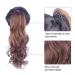 Short Wavy Ponytail Extensions - 40cm Synthetic Claw Ponytail in Brown Black | 16 Inches Ladies Wig - 90g - Buy Online on SooperMarket.com
