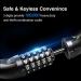 NDakter 5-Digit Combination Bike Chain Lock - Heavy Duty Anti-Theft Security for Bicycle, Scooter, Motorcycle - 3.2 ft Long - Resettable - Black - Buy Online on SooperMarket.com