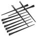 FOYTOKI 12pcs Eyeliner Smudge Brush Eye Smudge Brush Girl's Eyeliner Brush Flat Eyeliner Brush 15.5x1.2x0.6cm Black
