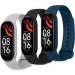 Buy Ainiv Adjustable Fitness Bracelets for Xiaomi Mi Band 3/4/5/6/7/8 - Waterproof Silicone/Nylon/Stainless Steel - 3-Pack in Black/Gray/Blue - Buy Online on SooperMarket.com