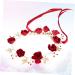 minkissy Red Headband Bridal Head Headgear Miss Nationality Accessories Red - Buy Online on SooperMarket.com