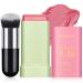 Newbang Glow Blush Stick multi-purpose Cream Rouge For the cheeks travel-friendly tinted festival rouge moisturizer waterproof natural nude matt matt powder rouge make-up in shy pink pink 25 g (2 Pack)