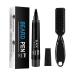 Beard Pencil Filler for Men, Beard Pen for Men, Waterproof Beard Filling Pen Kit with Water Proof Beard Filling Pen and Beard Brush Long Lasting Coverage and Natural Looking (Black)