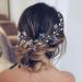 IYOU Bridal Wedding Hair Vine Blue Rhinestone Headband Leaf Pearl Prom Headpiece Accessories for Bride Bridesmaid - Buy Online on SooperMarket.com