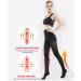 Haodasi Women Compression Pantyhose - 23-32mmHg Medical Support Stockings for Varicose Veins - Black Open Toe - Small - Buy Online on SooperMarket.com