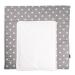 Puckdaddy wrap edition Frida-77x75 cm diaper pad made of 100% cotton according to Oeko-Tex tested star patterns in gray for changeable grooms with removable terry movement white asterisks and dots