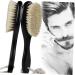 Beavorty 3-Pack Bamboo Beard & Hair Brush Set for Men 20x5cm Mustache Baby & Bathroom Grooming Brushes - Buy Online on SooperMarket.com
