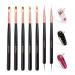 Nail Art Brushes Set Raffaello 7Pcs Nail Tips Art Design Tools with Poly Extension Gel Brush  Nail Polish Brush  Carved Brush  Art Liner Brush and Dotting Pen  Acrylic Nail Brushes  Painting Drawing Pen Kit for Salon Hom...