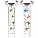 2-in-1 Bird Water Dispenser & Feeder with Garden Grilles - Metal Butterfly Design | Removable Retro Stand for Garden Decoration - Buy Online on SooperMarket.com