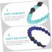 Healvian 12 Pcs Volcanic Stone Bracelet Set - Anti Nausea & Motion Sickness Jewelry for Women - Obsidian Magnetic Therapy Anklet & Wrist Chain - Assorted Colors - Buy Online on SooperMarket.com