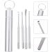 Stainless Steel Earwax Removal Kit for Kids and Adults - Ear Curette Tool Set for Safe and Efficient Ear Cleaning - Silver 9.5X1.8CM - Buy Online on SooperMarket.com