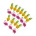 OFFSCH 19pcs Baking Decoration Insert Cake Topper Toppers Para Comida Cake Decor Topper Flamingo Cake Insert Decoration Fruit Cake Cupcake Three-dimensional Paper 3d Decorative Sign