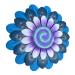 Kisangel Sunflower Decoration Floral Wall Decor Wall Decorations Flower Wall Art Decorative Flower Outdoor 3d Blue 29.50X29.50X3.00CM