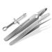 Tick pliers Tick tweezers in a set of 3 made of stainless steel Professional quality