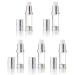 Airless Pump Bottles Pack of 5 empty Plastic Pump Travel Bottle Lotion Dispenser foundation cream gel cosmetics (Silver 7.5ml)