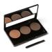 Brauen powder all -day long -lasting waterproof 3 colors eyebrow powder with brush natural eyebrow make -up palette simple distance (1) #1