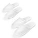 AQUEENLY Spa Slippers, 24 Pairs Velvet Closed Toe Disposable Slippers Fit Size for Men and Women for Hotel Home Guest Used, White Non-Slip Slippers