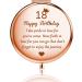 BNQL 18 Birthday Mirror Happy 18th Birthday Gifts for Her 18 Year Old Birthday Gifts Turning 18th Inspirational Gifts Small 2 Sided Mirror 1x 2x Magnification (Rose gold)