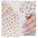8 Sheets Gold Butterfly Nail Art Stickers | 3D Luxury Decals for Designer Nails - Women's DIY Nail Decoration Supplies - Buy Online on SooperMarket.com
