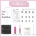 Medium French Glitter White Tip Press on Nails - 24Pcs | Glossy False Nails for Women - W325 - Buy Online on SooperMarket.com