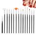 15pcs Painting Brush Set - DIY Nail Art Manicure Tools for Detailed Dotting & Line Drawing - International Shipping Available - Buy Online on SooperMarket.com