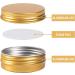 Buy 1 oz Screw Top Aluminum Tin Jar with Lid & Labels - Gold Pack of 32 | International Shipping Available - Buy Online on SooperMarket.com