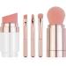 Verdant Touch Cosmetic Brush 5-in-1 Makeup Brush Set Portable Foundation Loose Powder Eyeshadow Eyebrow Lip Cosmetic Brush Rose Gold Electroplated - Buy Online on SooperMarket.com