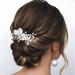 Handcess Bridal Pearls Hair Comb Splitter Rhinestone Flowers Hairpieces Crystal Bridal Side Combs Leaf Wedding Hair Accessories for Women and Girls - Buy Online on SooperMarket.com
