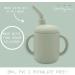 LoveyLu Silicone Sippy Cup - Toddler Cup with Straw & Handles | 100% Safe Food Grade Silicone | Microwave, Dishwasher, Freezer Safe (Sage) - Buy Online on SooperMarket.com