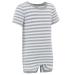 Special Needs Clothing Popper Vest Short Sleeve Bodysuit with Crouch Snap Button Adaptive Clothing For Children with Special Needs Supersoft Cotton Elastane Fabric By Kaycey 11-12 Years Grey/White