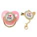 Bling Dummy Pacifier Set | Exquisite & Attractive Gifts | Healthy Design for Newborns | Prevents Loss | Perfect for Parties - Buy Online on SooperMarket.com