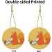 YYHHAOFA Sunflower Seeds and Foxes Picture Christmas Ceramic Round Pendant Decoration - Festive Hanging Ornament for Stores and Homes -2.9 in - Buy Online on SooperMarket.com