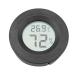 Mini Digital Hygrometer Thermometer Indoor Humidity Temperature Monitor with Large LCD Display and Backlight for Reptile(Black)
