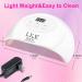 72W UV Nail Lamp for Gel Nails LKE LED Nail Dryer with Timer & Auto Sensor | Professional Nail Art Tools - Buy Online on SooperMarket.com