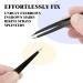 FIVETAS Stainless Steel Flat Tweezers with Case - Precision Eyebrow and Facial Hair Removal Tool for Women & Men (Black) - Buy Online on SooperMarket.com