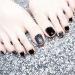 24pcs Short Glitter False Toenails with Glue Design Acrylic Short Fake Feet Nails for Women Press On Toenails for Women Glue On Toe Nails for Women - Buy Online on SooperMarket.com