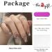 24Pcs Coffin Shape Press on Nails with Rhinestone French Designs - Medium Length Fake False Nails Ballet Nail Kit for Women and Girls - Buy Online on SooperMarket.com