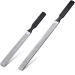 Quesuc 2 Pieces 4 Sides Stainless Steel Nail File Manicure Nail Tools 2 Size (Black)
