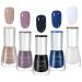 TBeautfave Nude Nail Polish Set Nail Varnish Sets Quick Dry & Long Lasting Black White Nail Polish Water Based Natural Nail Polish Sets for DIY Nail Art No Need Cure 5PCS-SWEETCOOL
