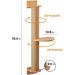 FUKUMARU Cat Activity Tree w/ Scratching Posts & Wall Mounted Jute Scratcher Pine Hammock - Buy Online on SooperMarket.com