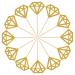 50 Pack Gold Glitter Diamond Ring Donut Topper Cupcake Picks for Bridal Broot Engagement Party Decorations Vacation Needs