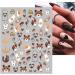 Cartoon Nail Art Stickers - 7 Sheets 3D Self-Adhesive Decals for Women and Girls - Holographic Cow, Butterfly, Leopard Print Designs - Nail Art Supplies - Buy Online on SooperMarket.com