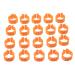 CIYODO 100 Pcs Pigeon Anklet Baby Bangles Chicken Feet Foot Ring for Pigeon Racing Pigeon Ring Meat Pigeon 1.3X1.3CM Orange