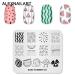 4-Piece Nail Stamping Plate Set - Leaf Watermelon & Gem Patterns for DIY Nail Art | International Shipping - Buy Online on SooperMarket.com