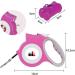 Makife Retractable Dog Leash 5m for Large & Medium Dogs | Flashlight & Decorative Bags Included | Ideal for Under 25kg - Pink - Buy Online on SooperMarket.com