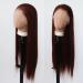 Long Straight Reddish Brown Lace Front Wig - Heat Resistant Synthetic Hair for Black Women - Cosplay and Daily Wear - Buy Online on SooperMarket.com